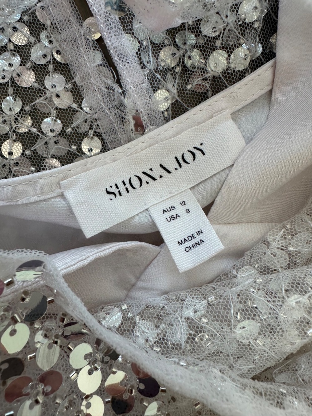 Shona Joy Silver Sequin Maxi Dress - Picture 6 of 9